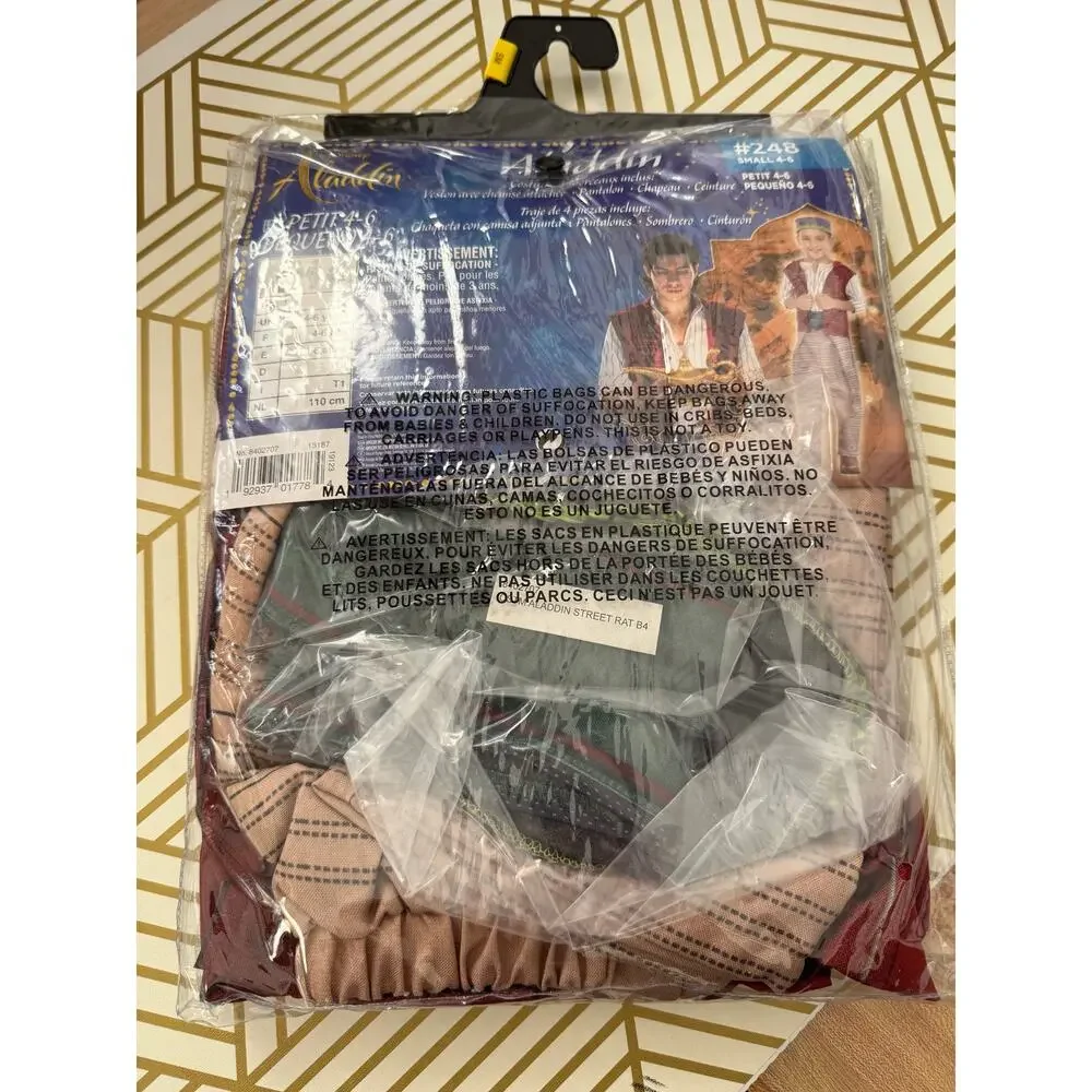 Disney Aladdin Kids Costume | Size Small 4 to 6
